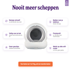 Zes voordelen van de automatische kattenbak: zelfreinigend, app, veilig, geurfilter, stil, werkt op elke wifi-router