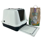 Easy houtkorrel bak bundel met zak Classic Wooden Cat Litter 10L