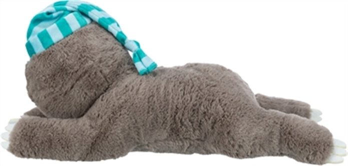 Zijaanzicht van de puppy knuffel met hartslag, 34 cm lang