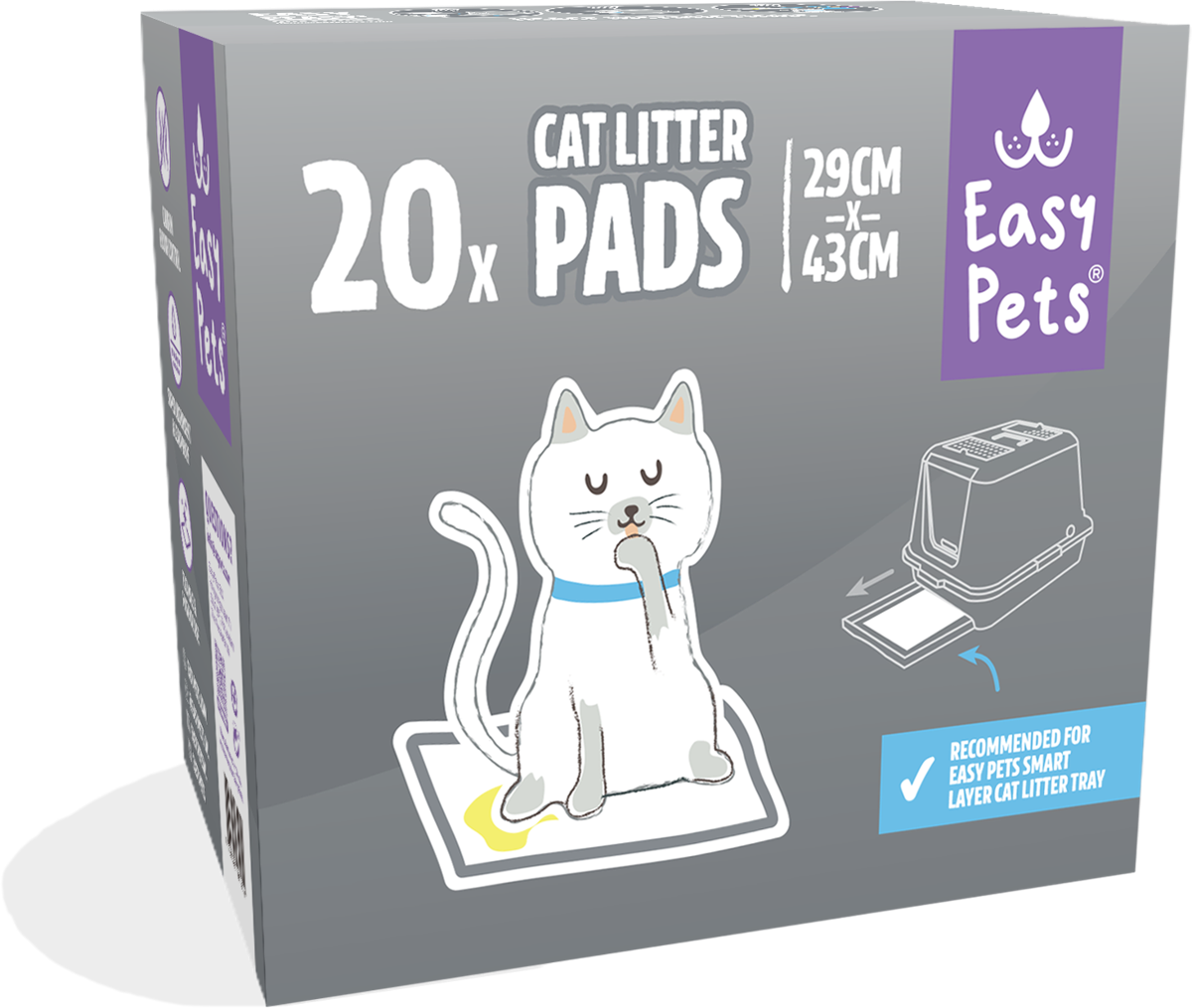 Box mit 20 Cat Litter Pads für die Schublade